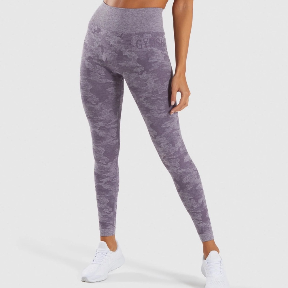 Gymshark‎ Purple Camo Leggings Size S